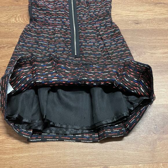 KC Parker Hartstrings Girls Black Red Blue Tweed Dress Fit Flare Size 7 Pleated - Picture 4 of 7
